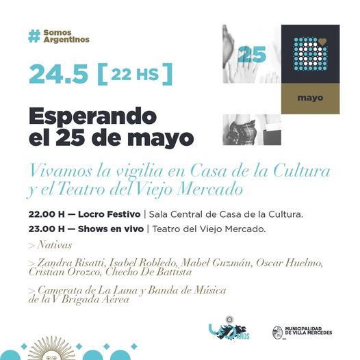 You are currently viewing Gran Vigilia al 25 de mayo en Casa de la Cultura