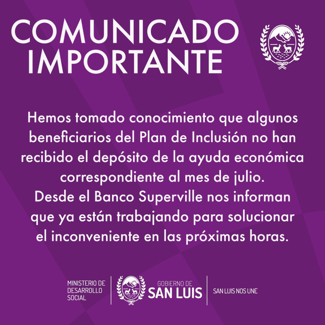 You are currently viewing Comunicado pago de haberes a beneficiarios de Inclusión Social