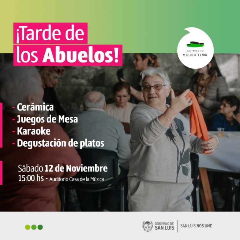 Lee más sobre el artículo Se viene otra jornada de alegría con “La Tarde de los Abuelos” en Villa Mercedes