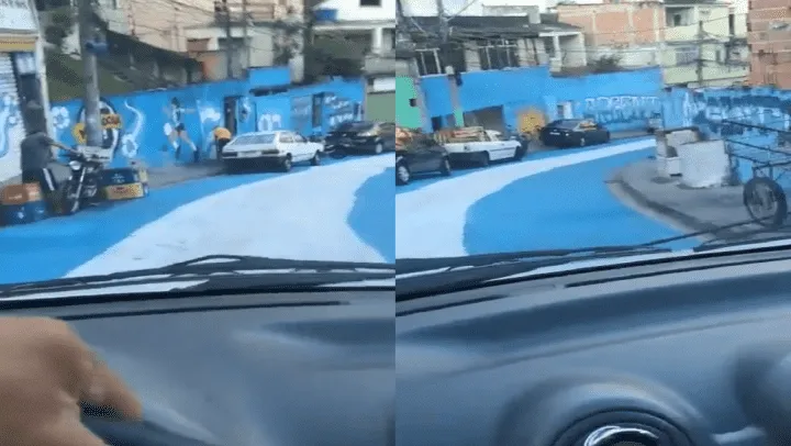You are currently viewing Mundial Qatar 2022: un barrio de Brasil, ¡todo pintado con los colores de Argentina!