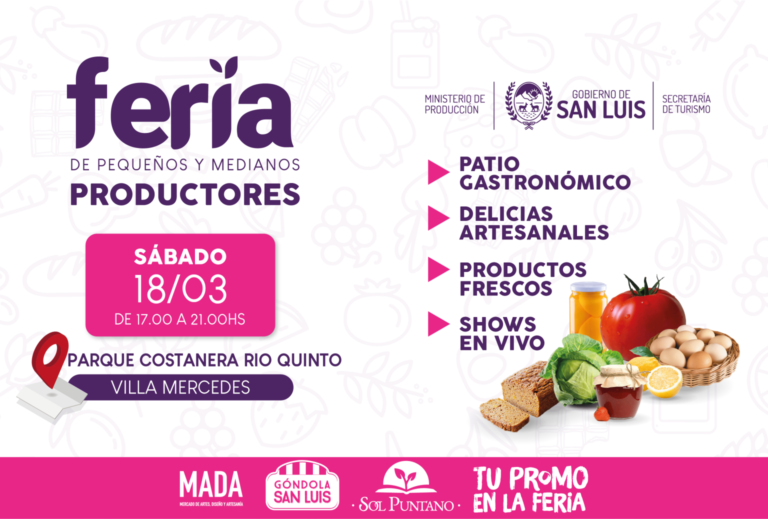 Lee más sobre el artículo La Feria de Pequeños y Medianos Productores se traslada a Villa Mercedes