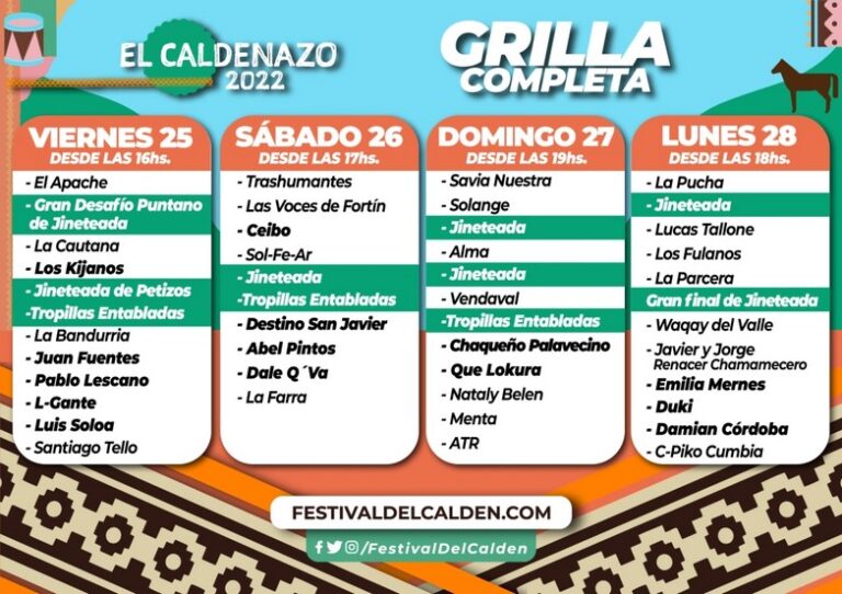 Lee más sobre el artículo Con la confirmación de todos los números artísticos, comienza la cuenta regresiva para el comienzo del Caldenazo 2022