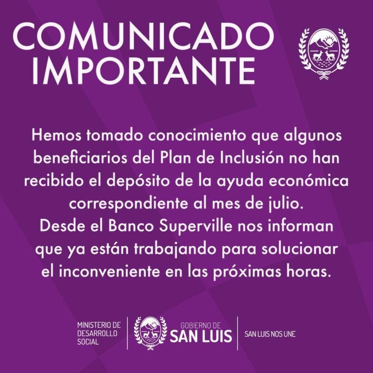 Lee más sobre el artículo Comunicado pago de haberes a beneficiarios de Inclusión Social