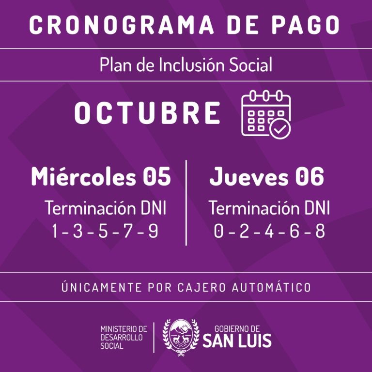 Lee más sobre el artículo Este miércoles y jueves cobrarán los beneficiarios de Inclusión Social