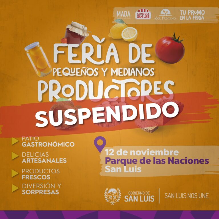 Lee más sobre el artículo La Feria de Pequeños y Medianos Productores en San Luis cambia de fecha