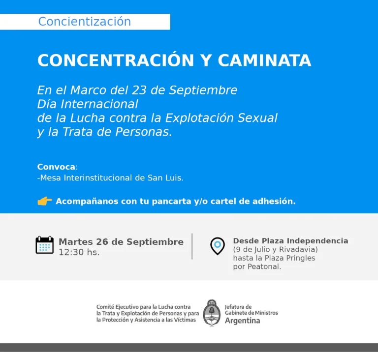 Lee más sobre el artículo Caminata por el Día Internacional de la lucha contra la explotación sexual y la trata de personas