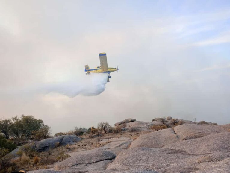 Lee más sobre el artículo Combaten dos incendios, uno en la zona de Los Molles y otro en Potrero de los Funes