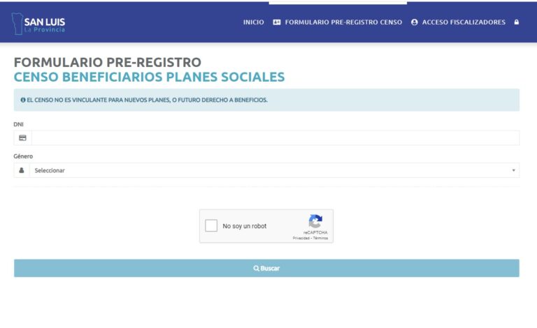 Lee más sobre el artículo Los beneficiarios de planes sociales ya pueden completar el formulario online para el censo