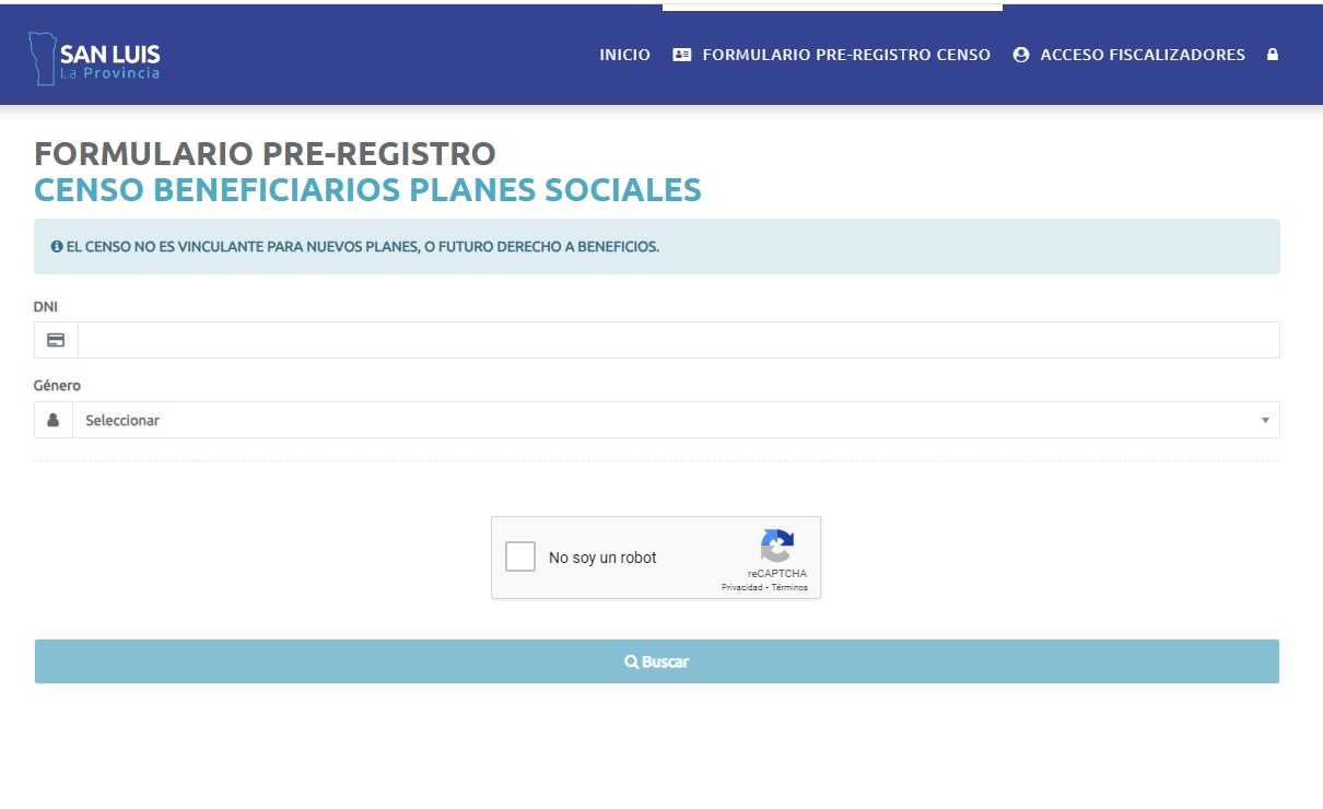 Read more about the article Los beneficiarios de planes sociales ya pueden completar el formulario online para el censo