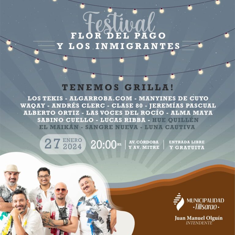 Lee más sobre el artículo Tilisarao: música, danza, gastronomía y artesanos en el Festival de la Flor del Pago y Los Inmigrantes