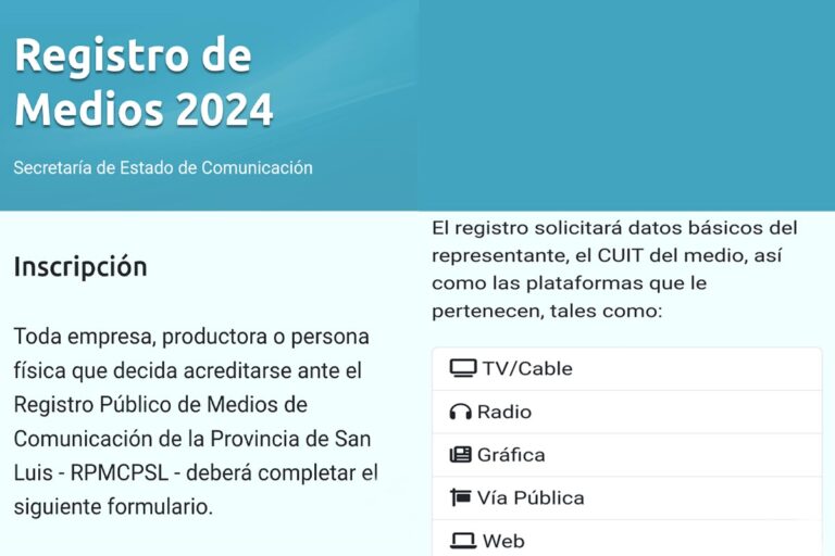 Lee más sobre el artículo Abrieron un Registro Público de Medios