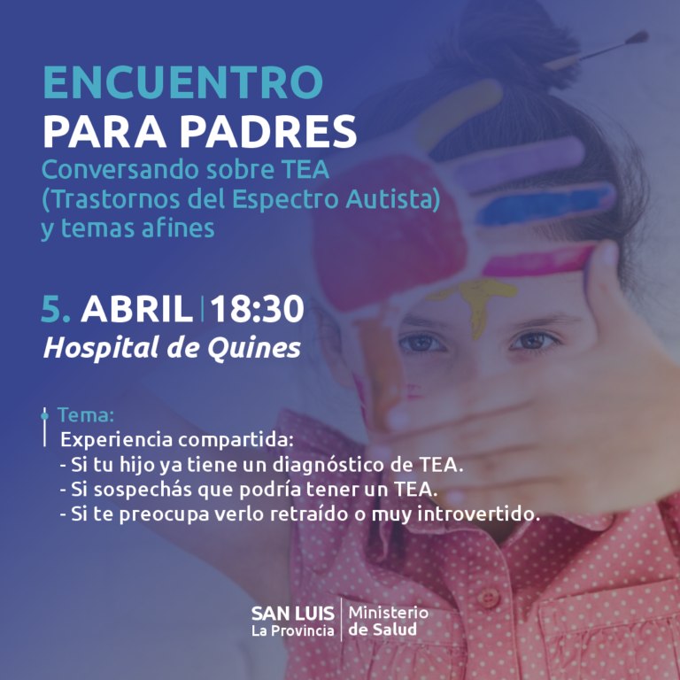 Read more about the article Realizarán un encuentro para padres sobre trastornos del espectro autista en el Hospital de Quines