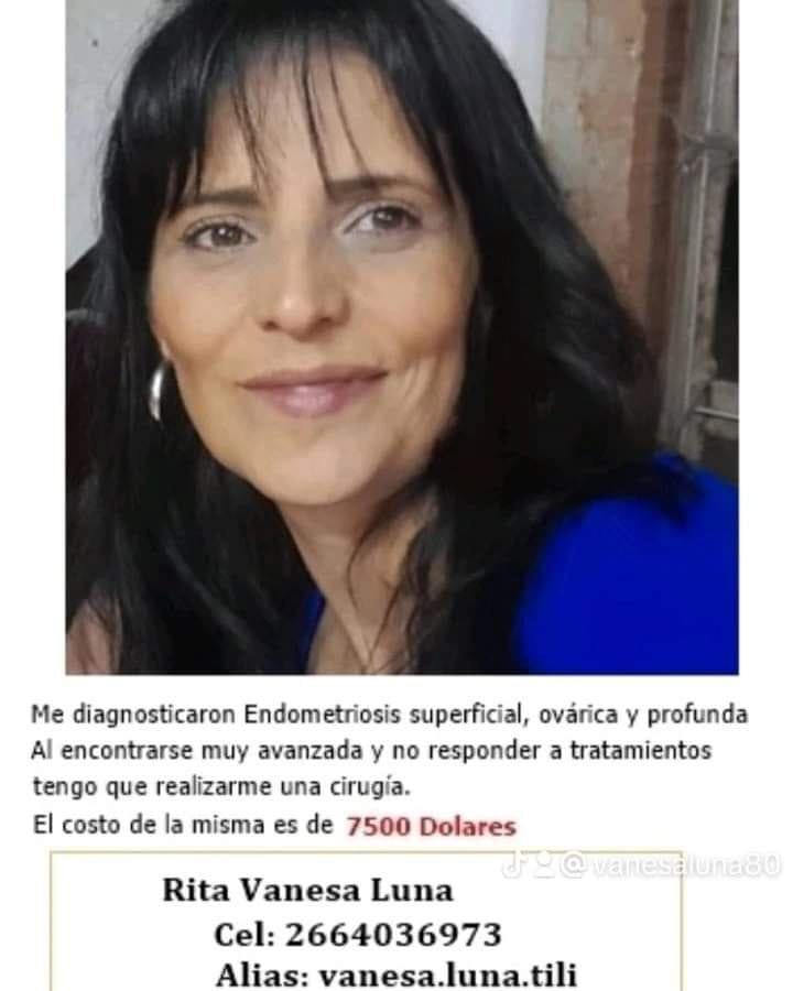 Read more about the article Vanesa Luna, una luchadora contra la Endometriosis: “Necesito $7500 dólares para operarme”
