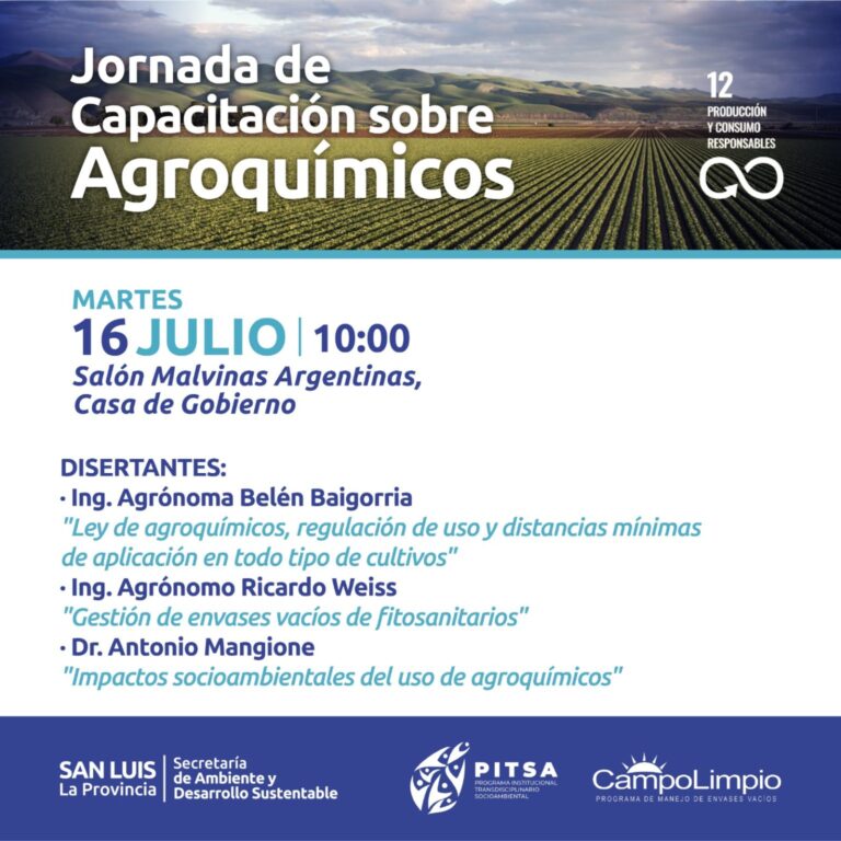 Lee más sobre el artículo Jornada de Capacitación sobre Agroquímicos en Casa de Gobierno