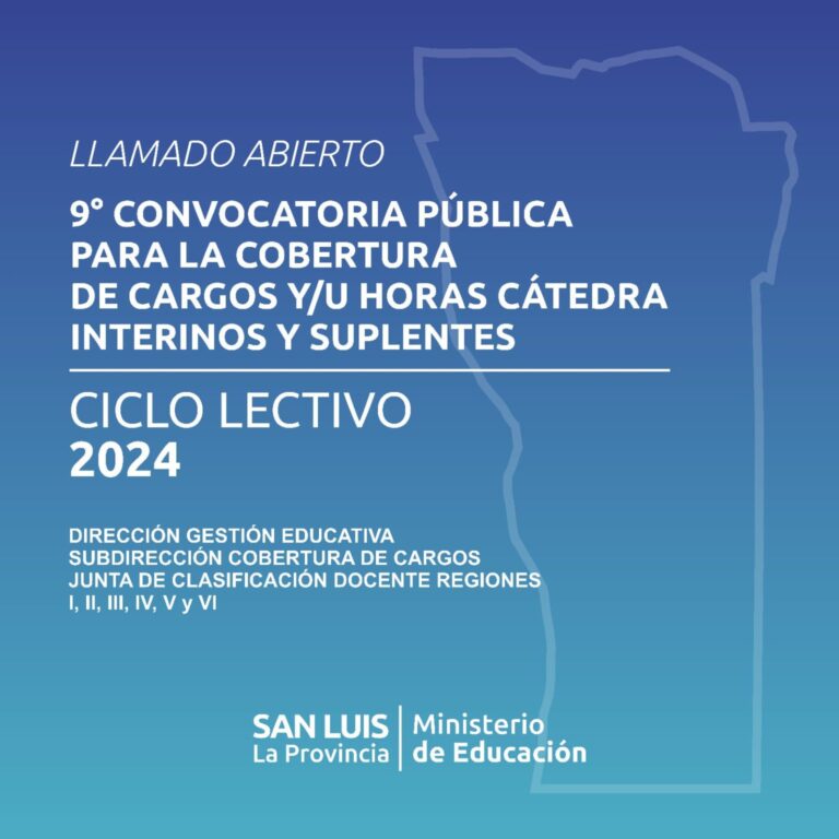 Lee más sobre el artículo El ministerio de Educación publica la 9° convocatoria para la cobertura de cargos y horas cátedra