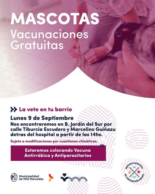 Lee más sobre el artículo Vacunación gratuita para mascotas en el Jardín del Sur