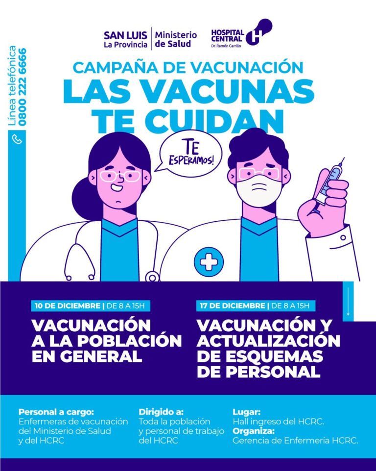 Lee más sobre el artículo Campaña de vacunación en el Hospital Central ‘Dr. Ramón Carrillo’