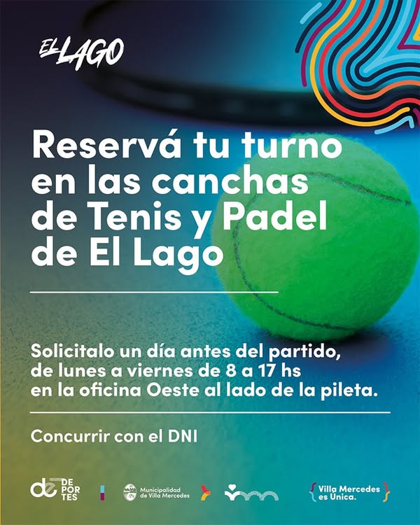 Lee más sobre el artículo Reservá tu turno gratuito para jugar tenis y pádel en el Parque El Lago
