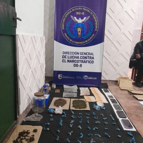 Lee más sobre el artículo Desbaratan tres centros de distribución de droga en Quines y Santa Rosa del Conlara